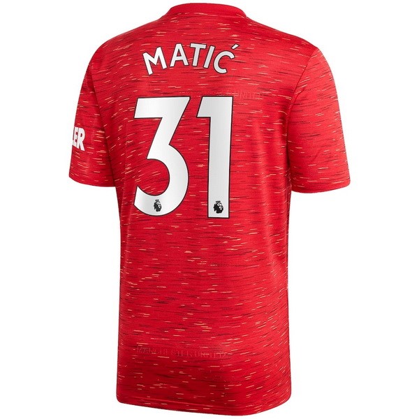 Maillot Football Manchester United NO.31 Matic Domicile 2020-21 Rouge